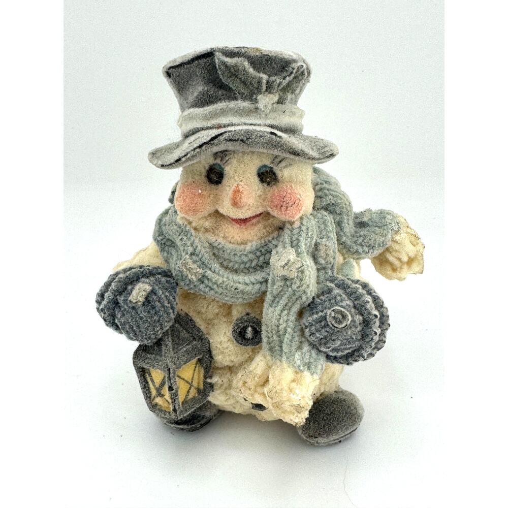 Velvet Touch Winter Snowman Holding Lantern Figurine‎ The Encore Group